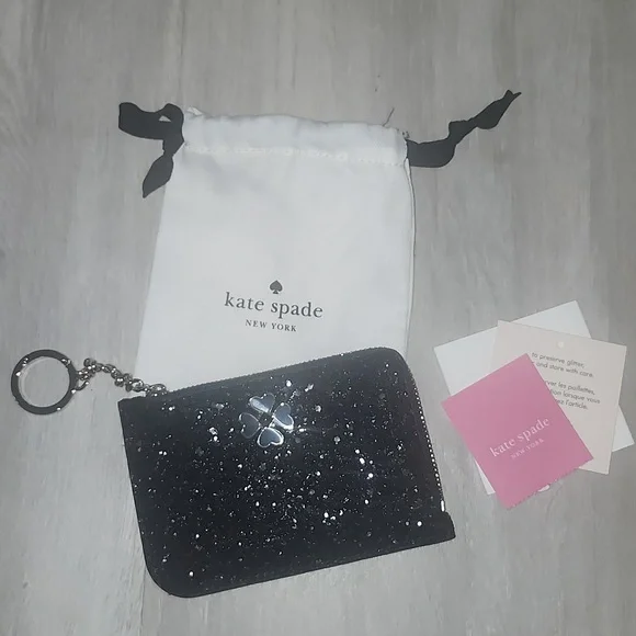 Kate Spade Joeley Black Glimmer Small Satchel and Cardholder - Picture 2 of 13